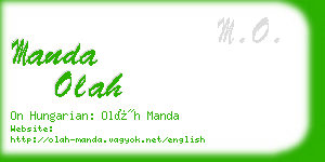 manda olah business card
